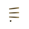 Hotbath &MORE Handdoekradiator - 50x57cm - soft square - 3 stangen - horizontaal - met schakelaar - PVD - geborsteld messing (goud) SW1245791