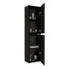 FugaFlow Eccelente Arredo Armoirecolonne 34.5x140x26.9cm 2 portes sans poignée Noir mat SW1123639