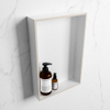 Mondiaz Easy nis 29.5x44.5x8cm voor Inbouw/opbouw 1 open vak Solid surface Talc/Linen SW643650