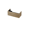 INK Wastafelonderkast - 100x45x37.6cm - 1 lade - push to open - met recht opdekfront - MFC - Zuiver eiken SW439434