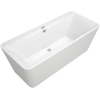 Villeroy & Boch Squaro edge 12 kunststof bad quaryl rechthoekig - vrijstaand - 180x80x45cm - inclusief paneel en afvoer /overloopcombinatie - glans wit 0942250