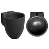 Clou Flush lave-mains - 27x31.5x28cm - ovale - trou robinet centre - sans trop-plein - noir mat SW9360