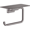 Hansgrohe AddStoris Q closetrolhouder - met planchet - geborsteld zwart chroom (antraciet) SW651682
