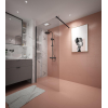 Adema Dawn Douche à l'italienne - 80x200cm - profilé mural - barre de stabilisation - verre clair - noir mat SW1443558