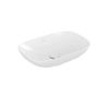 Villeroy & Boch Loop & Friends opzetwastafel - 56x38cm - zonder kraangat - met overloop CeramicPlus - White Alpine (glans wit) SW644148