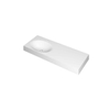 Ink Smooth lavabo - 120x45x9cm - vasque à gauche - 1 trou de robinet - blanc mat SW798306