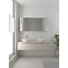 Bruynzeel Giro badmeubelset 49x150x46cm 2 wasbakken 2 lades met spiegelkast met softclose composite kasjmier grijs SW384228 Bruynzeel Giro badmeubelset 49x150x46cm 2 wasbakken 2 lades met spiegelkast met softclose composite kasjmier grijs SW384228