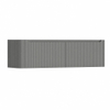 H&R Badmeubelen Juice Wastafelonderkast - 160x45x40cm - linkerhoek afgerond - 3D-front - 2 lades - geïntegreerde greep - stone grey mat SW1260294