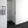 BRAUER Créer Porte de douche - 80x200cm - sans profil - anti-calcaire - verre de sécurité 8mm - inox brossé SW223729