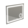 Thebalux Type I spiegel 100x75cm Rechthoek met verlichting, bluetooth en spiegelverwarming incl vergrotende spiegel led aluminium SW716327