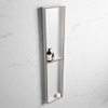 Mondiaz Easy nis 29.5x89.5x8cm voor Inbouw/opbouw 2 open vakken Solid surface Talc/Rust SW643816