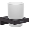 Hansgrohe AddStoris Q glashouder - met glas - mat zwart SW651218