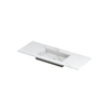 INK Post wastafel - 120x45x1cm - 1 wasbak - 0 kraangaten - keramiek Calacatta mat SW693327