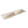 Mondiaz BIG small Linen solid surface inbouw wastafel 140cm dubbel SW431934 Mondiaz BIG small Linen solid surface inbouw wastafel 140cm dubbel SW431934