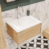 MONDIAZ LUSH 60cm badmeubel washed oak 1 lade wastafel cloud midden 1 kraangat SW409360 MONDIAZ LUSH 60cm badmeubel washed oak 1 lade wastafel cloud midden 1 kraangat SW409360