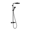 Hansgrohe Pulsify S Puro ensemble de douche pluie apparent – thermostatique – douche de tête Ø 26 cm – douchette 3 jets – noir mat SW1151833