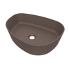 Arcqua Rocker waskom - opbouw - organisch rechts - 50x37cm - mat mokka SW1584238