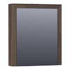 BRAUER Rise armoire de toilette - 60x70x15cm - sans éclairage - avec 1 porte miroir double face à ouverture à gauche lattes chêne noir SW223477