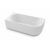ZEZA Pure baignoire semi-îlot d'angle - gauche - 150x75x58cm - acrylique - blanc brillant SW962854