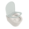 Mondiaz LAVIE WC suspendu – sans bride – 36 x 53 cm – avec abattant softclose – Linen (blanc cassé), abattant Greey (vert clair/gris) SW1208624