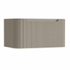H&R Badmeubelen Juice Wastafelonderkast - 80x45x40cm - afgeronde hoeken - 3D-front - 1 lade - geïntegreerde greep - olive SW1259143
