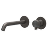 IVY Tribe Inbouw Wastafelmengkraan - 2-gats - inclusief inbouwdeel - wandmontage - gebogen uitloop - coldstart - RVS316 - geborsteld carbon black PVD SW1235860