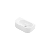 QeramiQ Blend Fontaine - 40x22x12cm - rainuré - semi-circulaire - sans trou de robinet - céramique - blanc mat SW1522210