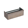 Forzalaqua Reno 2.0 meuble sous-lavabo 120x51x40cm avec 1 tiroir sans poignée à fermeture douce Chêne massif Silver Grey SW492349