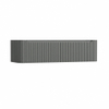 H&R Badmeubelen Juice Wastafelonderkast - 160x45x40cm - afgeronde hoeken - 3D-front - 2 lades - geïntegreerde greep - petrol mat SW1259443