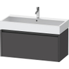 Duravit Ketho.2 Wastafelonderbouwkast - met 1 lade - 98.4x46x44cm - met greep antraciet - grafiet mat SW772430