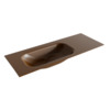 Mondiaz BIG small Rust solid surface inbouw wastafel 120cm links SW429682 Mondiaz BIG small Rust solid surface inbouw wastafel 120cm links SW429682