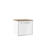 Crosswater Infinity Badkamermeubelset - wastafelblad windsor oak - onderkast 50x45x45cm - 1 lade - glans wit (grijs) SW894366