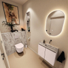 MONDIAZ TURE-DLUX Meuble toilette - 60cm - Rosee - EDEN - vasque Glace - position droite - sans trou de robinet SW1105199