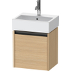Duravit Ketho.2 Wastafelonderbouwkast - met 1 deur - 43.4x33.8x44cm rechts - met greep antraciet - natuur eiken mat SW771807