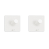 Zack Peco Crochets porte-serviettes - carrés - 4,2 cm - lot de 2 - blanc SW891004