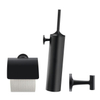 Duravit Starck T toiletset driedelig zwart SW373905 Duravit Starck T toiletset driedelig zwart SW373905