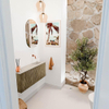 Mondiaz JOYA-DLUX 90cm meuble de toilette - couleur Dusk - Vasque FAYE position Droite Sans trou de robinet couleur Opalo. SW1423326