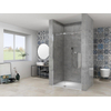 Van Rijn Products ST08 Porte battante de niche - 120x200cm - verre clair - épaisseur 8mm - 2 parties - profil mural - barre de stabilisation - Chrome SW956335