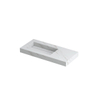 INK Pitch wastafel - 100x45x9cm - 1 wasbak links - 0 kraangaten - drain keramiek Calacatta mat SW693321