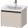 Duravit Ketho.2 Wastafelonderbouwkast - met 1 lade - 58.4x45.5x44cm - met greep antraciet - taupe mat SW772828