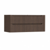 H&R Badmeubelen Juice Meuble sous vasque - 120x45x50cm - angle droit arrondi - 2 tiroirs - poignée intégrée - coffee SW1489647