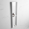 Mondiaz Easy nis 29.5x89.5x8cm voor Inbouw/opbouw 2 open vakken Solid surface Talc/Talc SW643794
