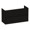BRAUER Adore meuble sous-lavabo peu profond - 100x39x55cm - 2 tiroirs softclose - sans poignées - 1 découpe pour siphon - Timber Black SW1198418