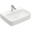 Villeroy & Boch finion wastafel - 1 kraangat - 60x47cm CeramicPlus - zonder overloop - White Alpine (glans wit) SW106468