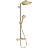 Hansgrohe Croma select Set de douche pluie Select - thermostat - barre coulissante 28cm - finition polished gold optic SW451532