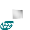 FugaFlow Eccelente Arredo spiegel badkamer spiegelkast - 80x63x16cm - inclusief zijpanelen - mat wit - Black Friday - SW1125304