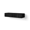 Looox Wooden Rounded Meuble de salle de bains – 30 × 160 × 46 cm – 2 tiroirs – chêne noir SW1481855