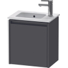 Duravit Ketho.2 Fonteinkast - met 1 deur - 41x29.2x44cm rechts - met greep antraciet - grafiet mat SW772032