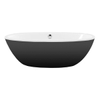 Xenz Britt XS vrijstaand bad 170x85x60 bicolor wit/ebony incl. 7006 badafvoer/vulcombinatie wit glans SW381339 Xenz Britt XS vrijstaand bad 170x85x60 bicolor wit/ebony incl. 7006 badafvoer/vulcombinatie wit glans SW381339