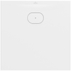 Villeroy & Boch Ecora douchebak - 80x80x3.5cm - afvoer korte zijde - stone white (wit) SW1559020